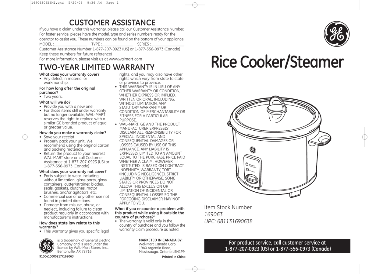 Cuisinart rice cooker manual