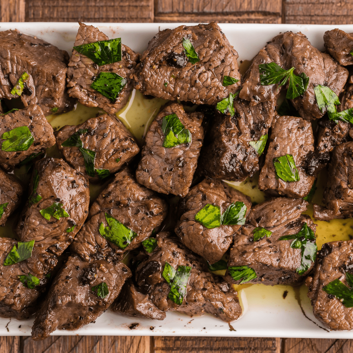 Garlic butter steak bites