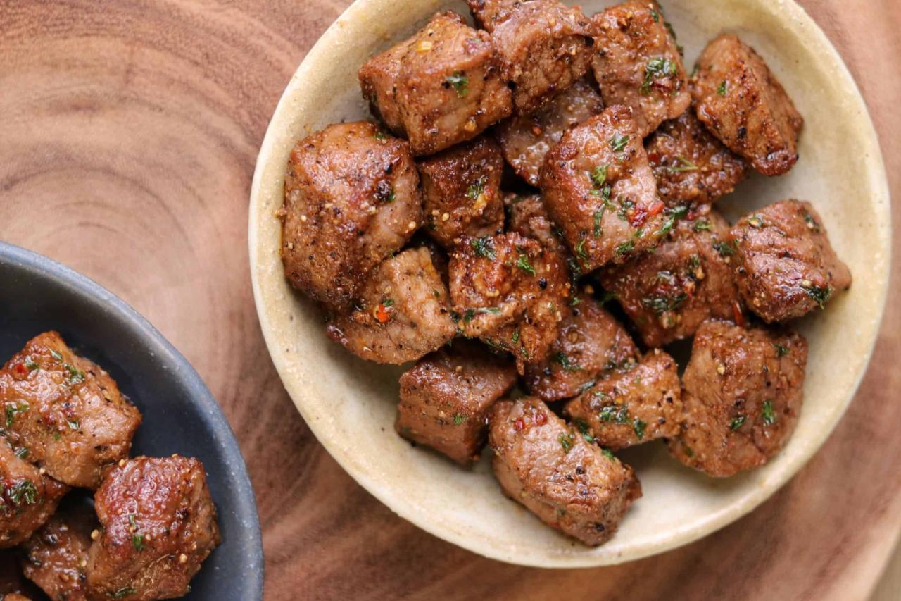 Air fryer steak bites