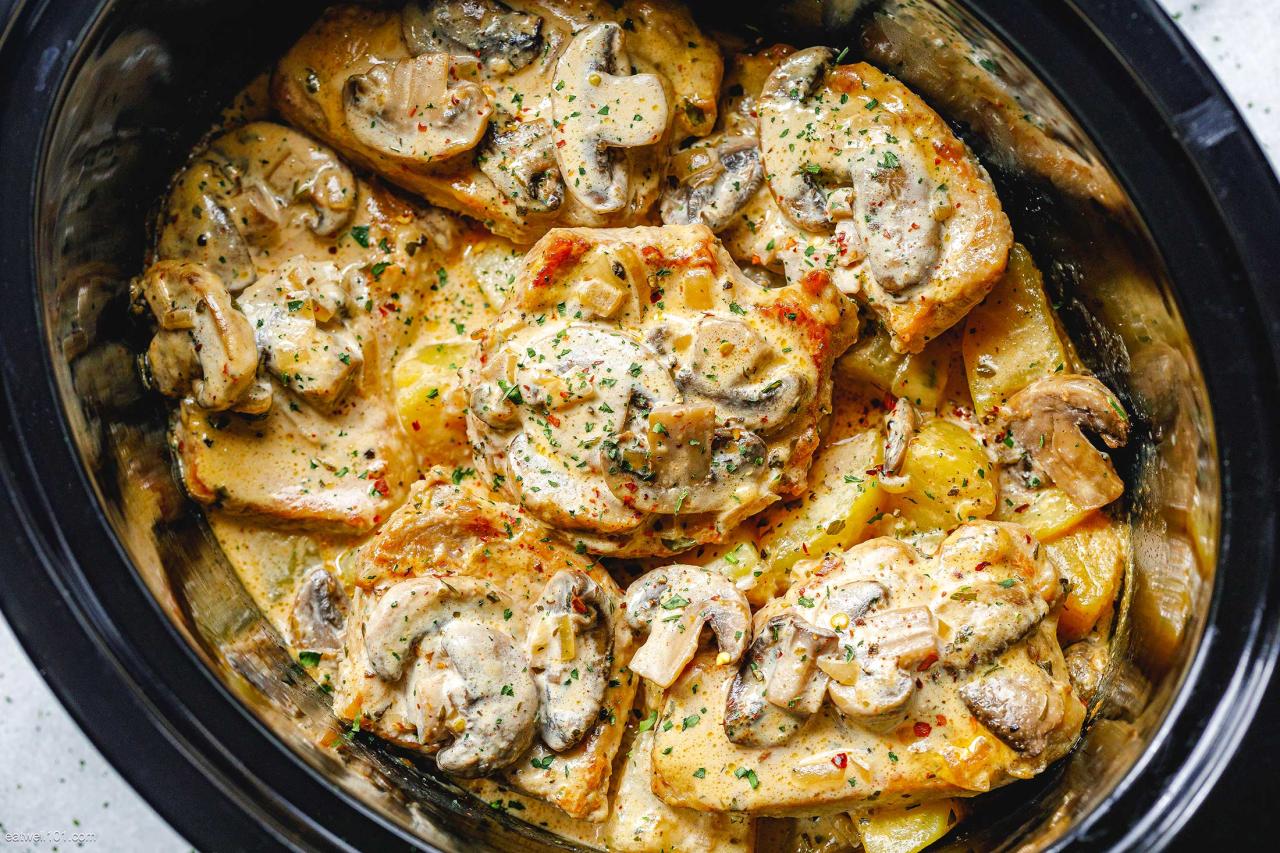 Crockpot cream of mushroom chicken recipe