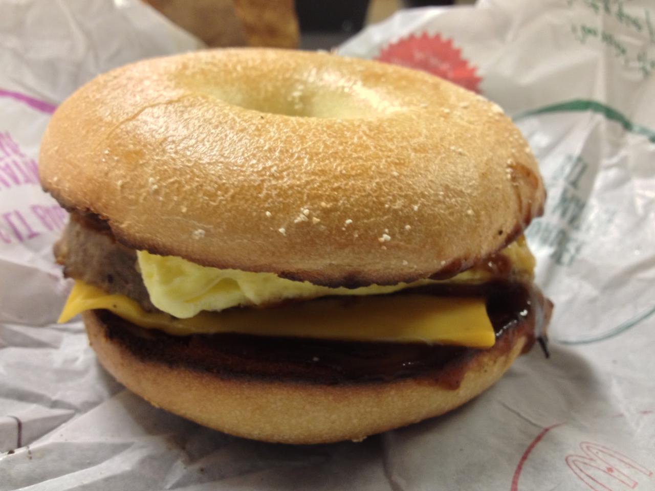 Mcdonalds steak bagel