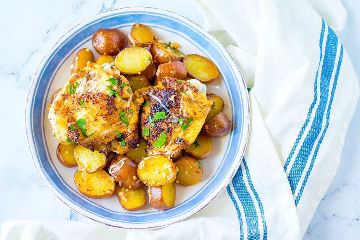 Slow cooker garlic parmesan chicken